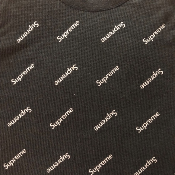 Supreme x Hanes Thermal Long Sleeve Shirt Size Large - Picture 2 of 5
